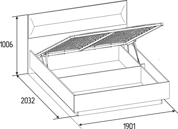 Двуспальная кровать с механизмом Neo 306 Люкс (1800) в Ноябрьске - предосмотр 4