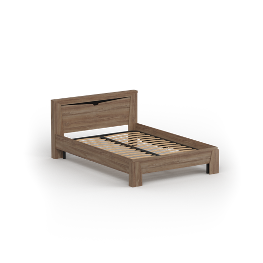 Кровать с основанием Соренто 1400, Дуб стирлинг в Салехарде - изображение 1