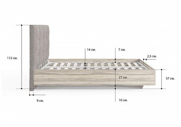 Двуспальная кровать Victoria (ясень ориноко) 180х200 с основанием в Лабытнанги - предосмотр 3