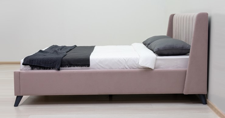 Кровать с подъемным механизмом Мелисса 160,арт. Тори 45 велюр (ява) + кроватное дно в Салехарде - изображение 3