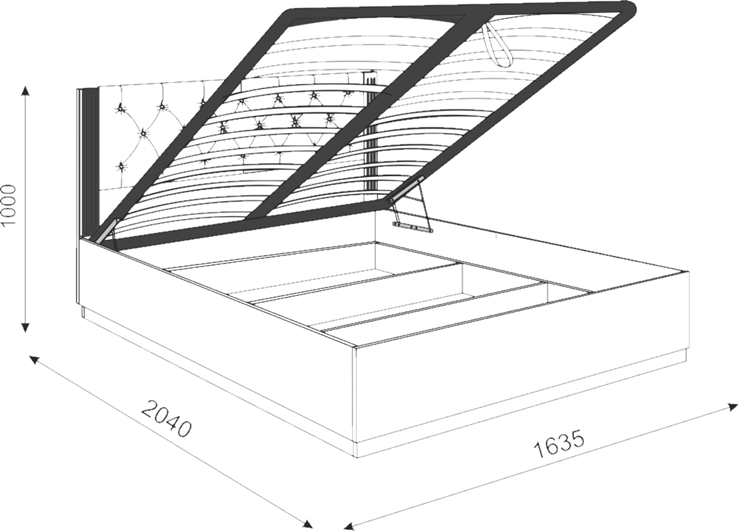 Кровать с механизмом двуспальная Тиффани М25 в Надыме - изображение 2