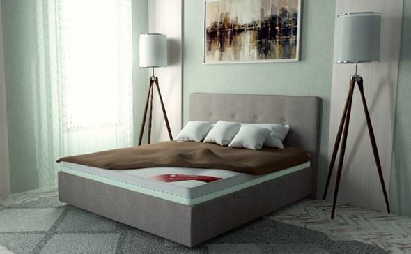 Кровать с механизмом полуторная Флоренция 140х200 (с коробом) в Лабытнанги - изображение