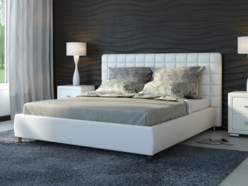 Кровать 2-х спальная Corso-3 160х200, Экокожа (Белый) в Лабытнанги