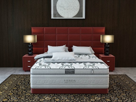 Кровать в спальню Chocolate/Basement 180х200, Микровелюр (Manhattan Гранатовый) в Салехарде - изображение