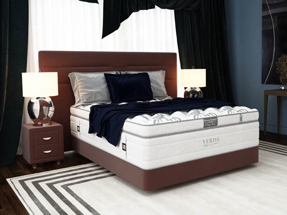 Кровать спальная Modern/Podium M 180х200, Флок (Велсофт Спелая слива) в Салехарде - изображение
