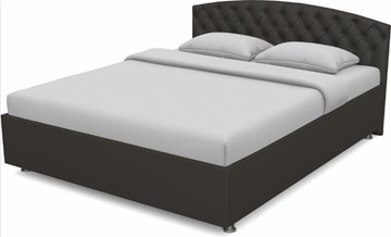 Спальная кровать Пальмира 1400 с основанием (Nitro Brown) в Надыме