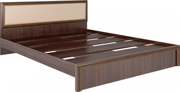 Кровать 2-спальная Беатрис М09 с мягким изголовьем (Орех Гепланкт) в Салехарде