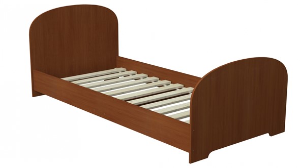 Кровать 90х200 Орех, основание ЛДСП в Салехарде - изображение
