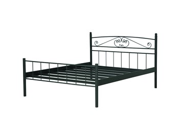 Кровать двухспальная 42.27-01 ЛАЦИО, металл черный в Салехарде