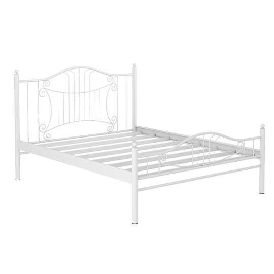Кровать двухспальная 42.30 МАЛЬТА, металл белый в Салехарде - изображение 1