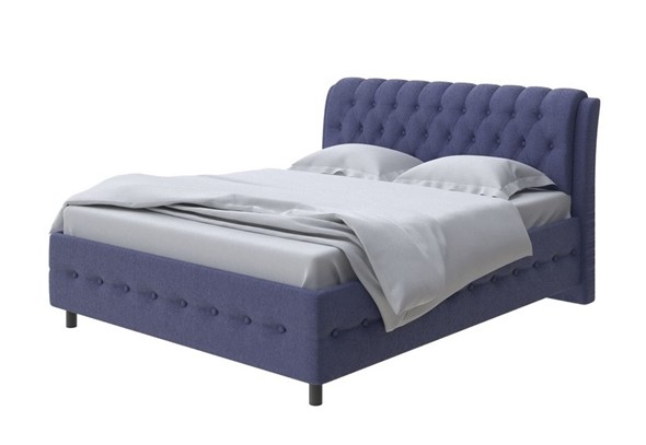 Кровать Como (Veda) 4 180х200, Рогожка (Firmino Полуночный синий) в Салехарде - изображение