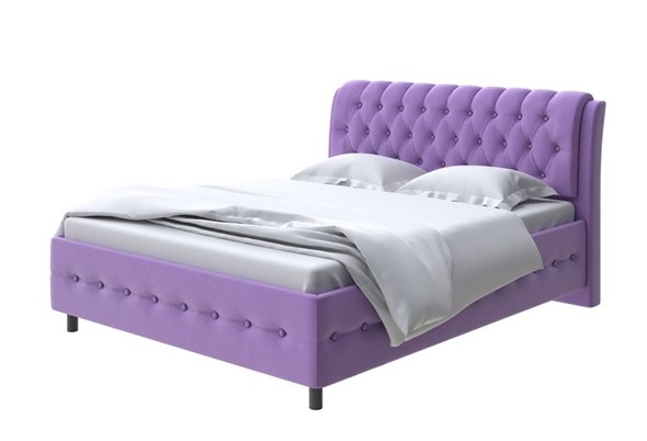 Кровать Como (Veda) 4 180х200, Велюр (Forest 741 Светло-фиолетовый) в Салехарде - изображение
