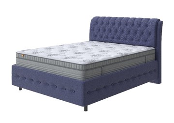 Кровать двуспальная Como (Veda) 4 Grand 180х200, Рогожка (Firmino Полуночный синий) в Лабытнанги