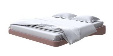 Парящая кровать 160х200, Экокожа (Молочный шоколад) в Салехарде