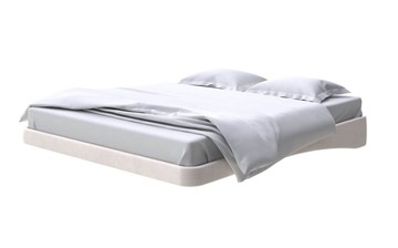 Парящая кровать 160х200, Микровелюр (Manhattan Цветочный белый) в Надыме