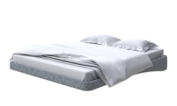 Парящая кровать 160х200, Рогожка (Levis 85 Серый) в Новом Уренгое
