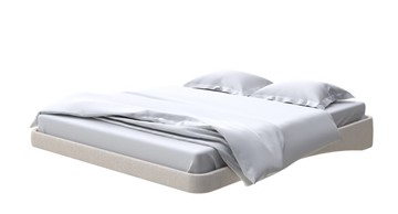 Парящая кровать 2-спальная 160х200, Рогожка (Savana Milk) в Новом Уренгое