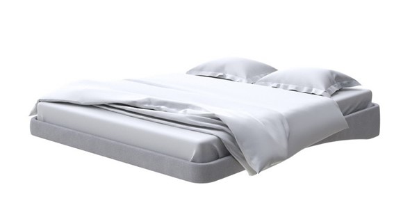 Парящая кровать 160х200, Рогожка (Тетра Стальной) в Салехарде - изображение