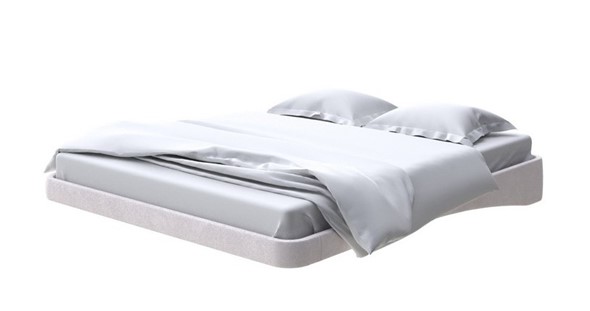 Кровать двуспальная парящая 160х200, Велюр (Casa Лунный) в Надыме - изображение