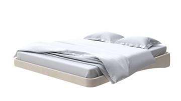 Парящая кровать 160х200, Велюр (Ultra Песочный) в Новом Уренгое