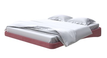 Парящая кровать 160х200, Велюр (Ultra Багряный) в Новом Уренгое