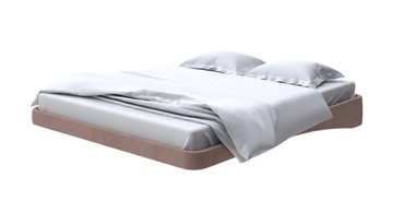 Кровать двуспальная парящая 160х200, Велюр (Ultra Горячий шоколад) в Салехарде