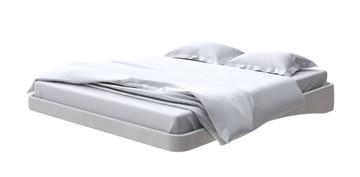 Кровать двуспальная парящая 160х200, Велюр (Ultra Серый камень) в Лабытнанги