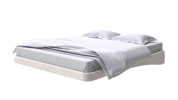 Кровать двуспальная парящая 180х200, Микровелюр (Manhattan Цветочный белый) в Надыме