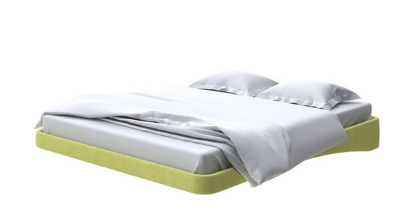 Кровать двуспальная парящая 180х200, Рогожка (Тетра Яблоко) в Надыме - изображение