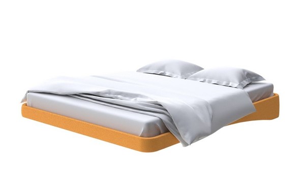 Кровать парящая 180х200, Велюр (Scandi Cotton 18 Шафран) в Салехарде - изображение