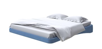 Парящая кровать 200х200, Рогожка (Тетра Голубой) в Надыме