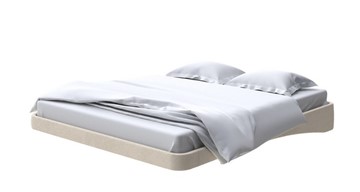Парящая кровать 2-спальная 200х200, Велюр (Ultra Песочный) в Лабытнанги