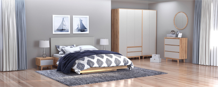 1,5 спальная кровать Кантри 140*200 см с основанием ЛДСП и подъемным механизмом, ЛДСП в Салехарде - изображение 1