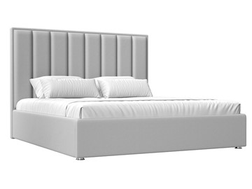 Двуспальная кровать с механизмом Афродита 160, Белый (Экокожа) в Салехарде - предосмотр