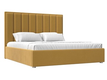 Двуспальная кровать с механизмом Афродита 160, Желтый (Микровельвет) в Салехарде - предосмотр