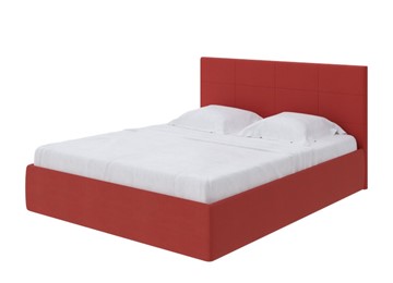 Двуспальная кровать с механизмом Alba 180х200, Велюр (Forest 13 Красный) в Салехарде