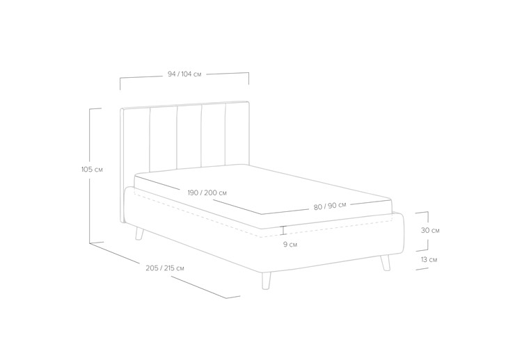 Кровать с механизмом 1-спальная Alma 90х200 в Тарко-Сале - изображение 4