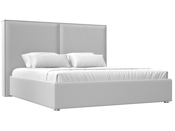 Кровать с подъемным механизмом Аура 160, Белый (Экокожа) в Салехарде