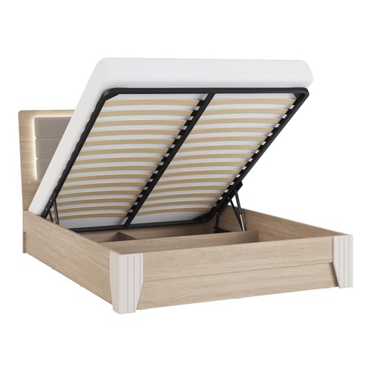 Двуспальная кровать с механизмом Беатрис 1,6 с подсветкой в Салехарде - изображение 1