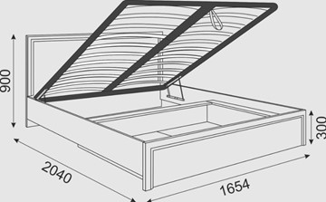 Кровать с механизмом Беатрис М08 (Орех Гепланкт) в Салехарде - предосмотр 1