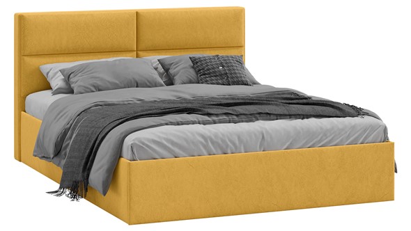 Кровать с подъемным механизмом Глосс Тип 1 (Микровелюр Wellmart Yellow) в Муравленко - изображение