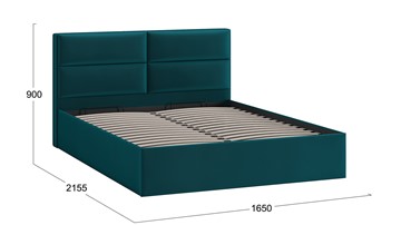 Кровать с подъемным механизмом Глосс Тип 1 (Велюр Confetti Izumrud) в Ноябрьске - предосмотр 1