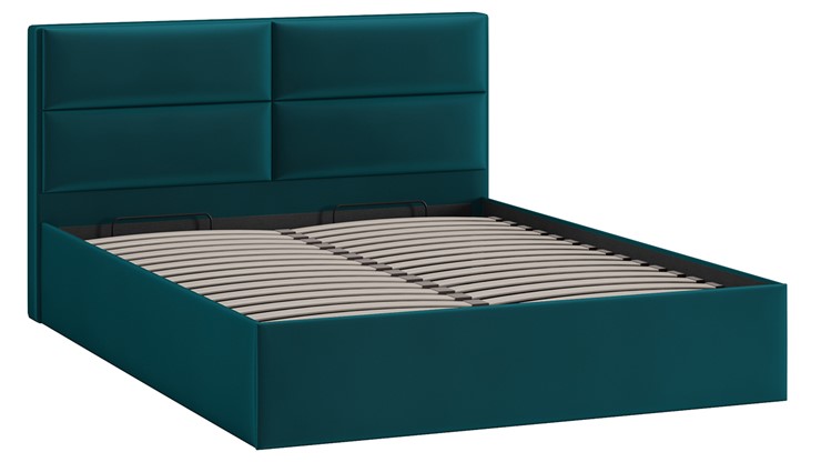 Кровать с подъемным механизмом Глосс Тип 1 (Велюр Confetti Izumrud) в Надыме - изображение 2
