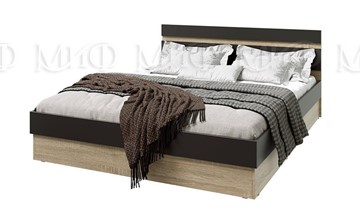 Двуспальная кровать с механизмом Ким, Графит софт, сонома 160 в Надыме