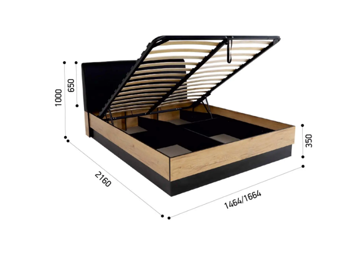 Кровать с механизмом 2-спальная Лофт №16.1 в Салехарде - изображение 7