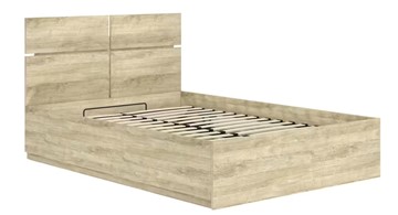 Кровать с подъемным механизмом М15, Богуслава 1400, дуб баррик светлый в Салехарде - предосмотр 1