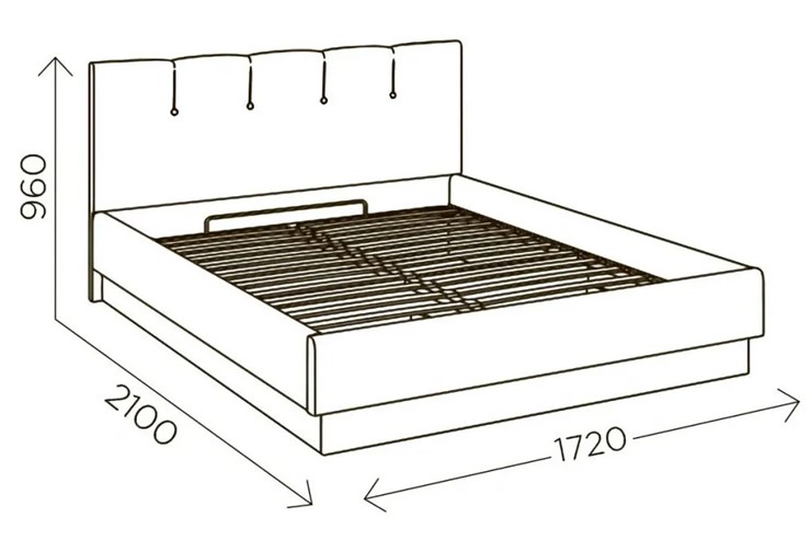 Кровать с механизмом двуспальная М9 Илия 1600*2000 туя светлая/ зодиак 07 в Салехарде - изображение 1