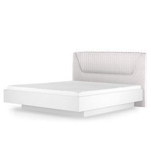 Кровать с механизмом полуторная Марсель-11 (Белый, ткань Catania white) 1400 в Губкинском