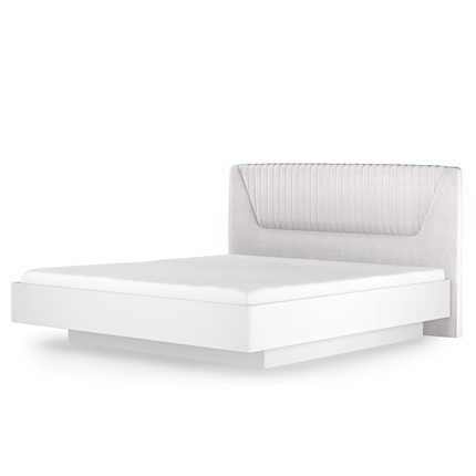 Кровать с механизмом полуторная Марсель-11 (Белый, ткань Catania white) 1400 в Салехарде - изображение