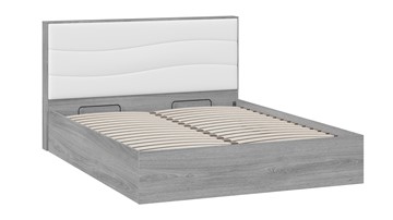 Кровать с подъемным механизмом Миранда тип 1 (Дуб Гамильтон/Белый глянец) в Новом Уренгое - предосмотр 2
